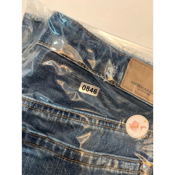 American Eagle Mini Skirt Womens 6 Festival Distressed Button Fly Denim - Picture 8 of 8